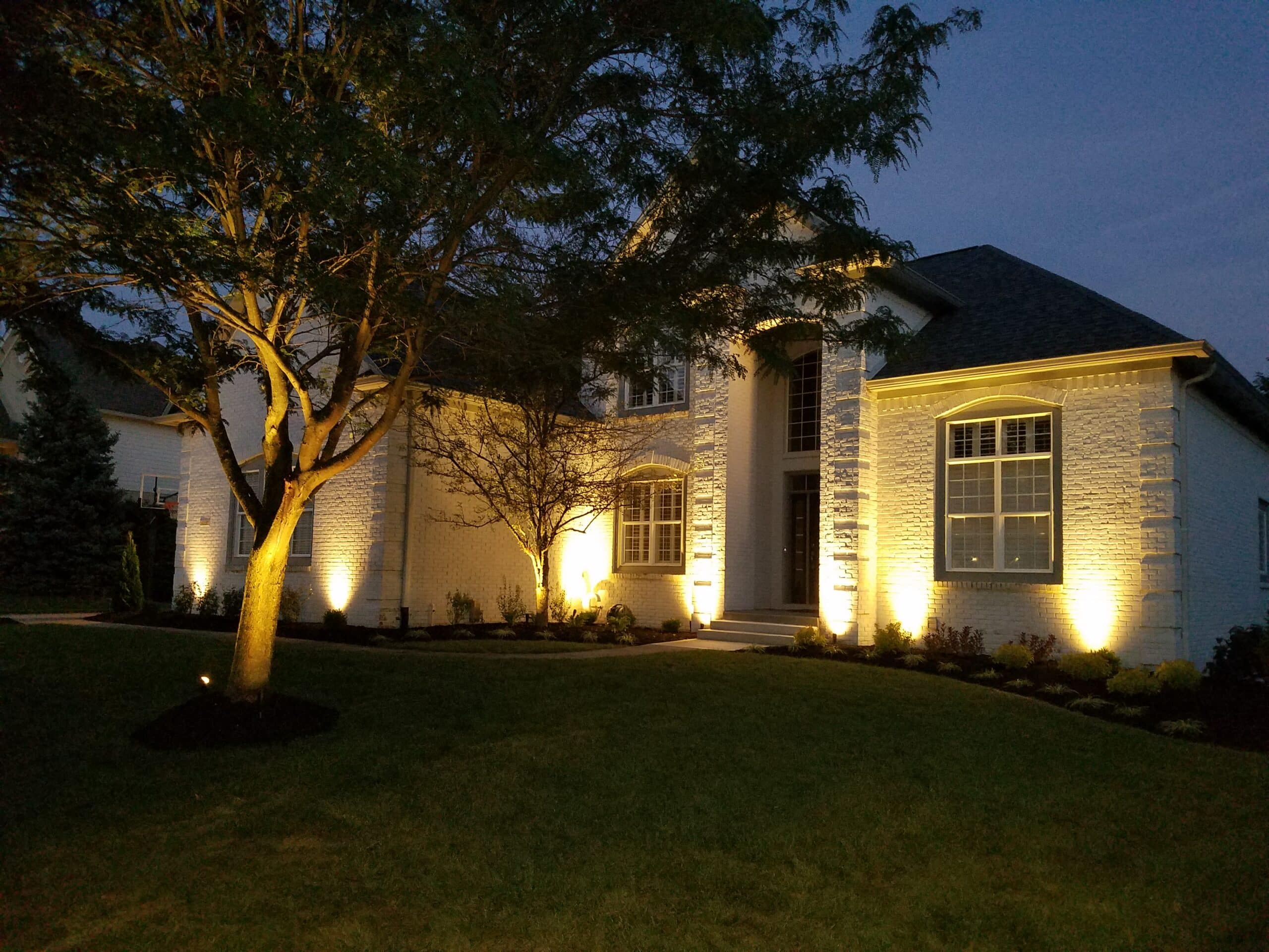 Landscape lighting services in Indianapolis and Carmel