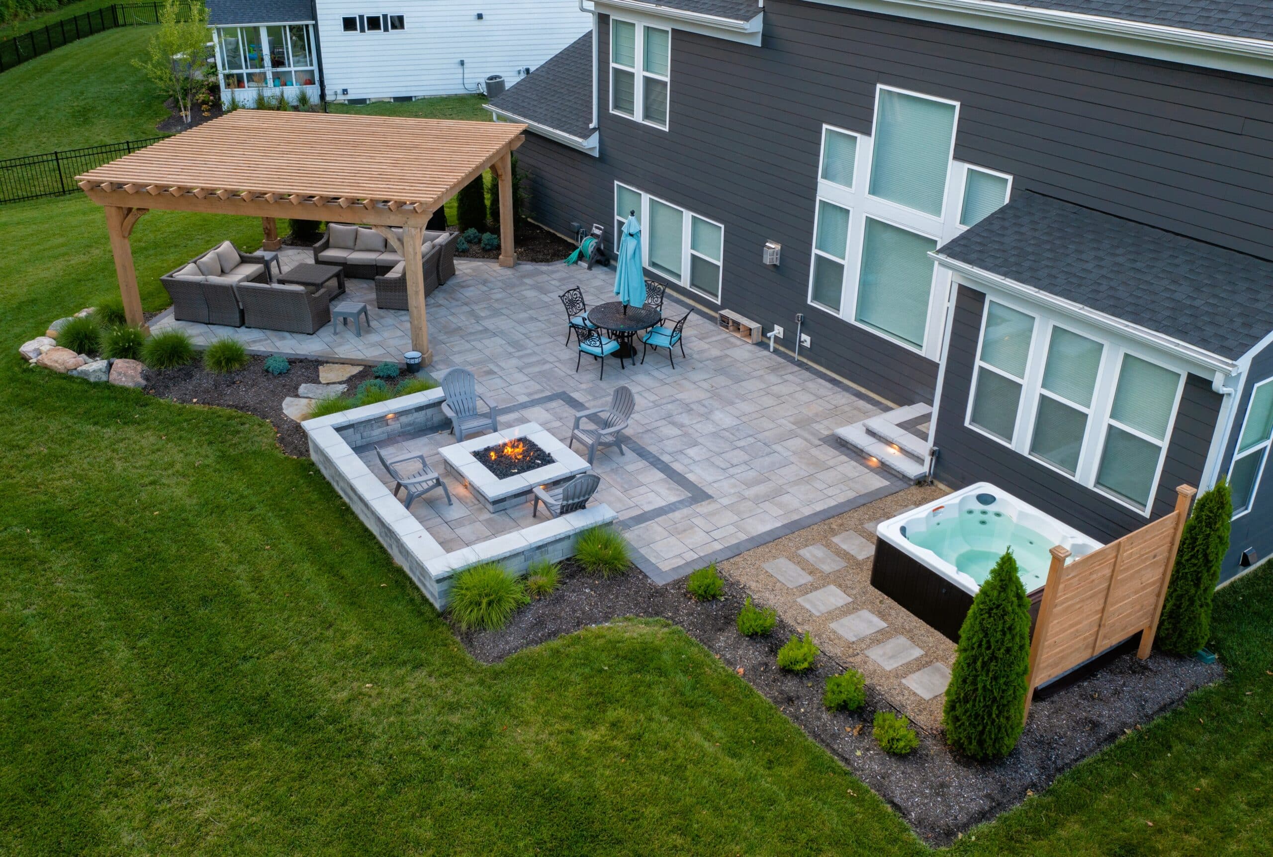Backyard transformation in Indianapolis, IN